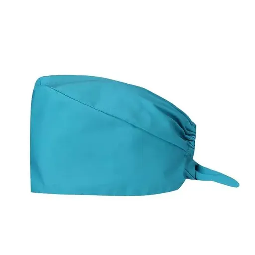 100% Cotton Unisex Surgical Scrub Cap for Doctors & Nurses - Cyan
