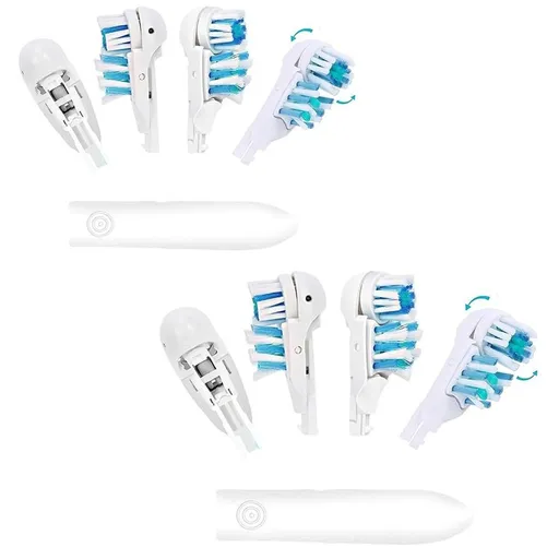 8 Pcs Electric Toothbrush Replacement Heads Sensitive Dual Clean Rotating Sets Fit for Braun Oral B 4732 3733 4734