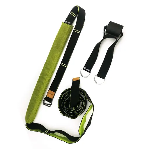 Yoga Strap for Stretching Multifunction Back Bend Assist Trainer Door Waist Back Leg Stretch Strap for Dancing Gym Green