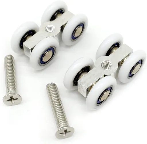 Set of 2 rollers for sliding glass doors
