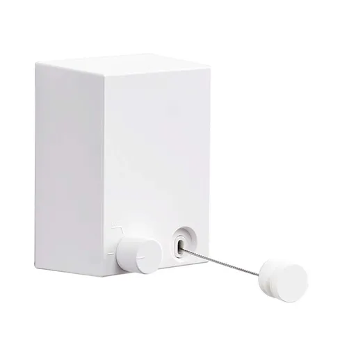 Retractable ABS case+Aluminum Dryer with Adjustable Stainless Steel Rope String Hotel , Wall Mounted Method, 13.8 Ft,White