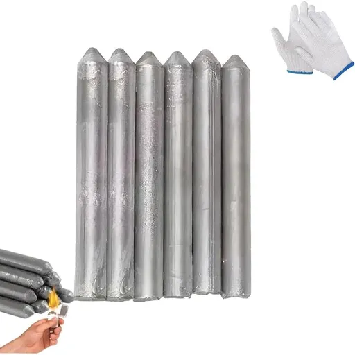 Low Temperature Universal Welding Rod, Low Temp Welding Rods, Easy Melt Powder Cored Brazing Rod, Beginner Friendly Repair Rod for Aluminum, Stainless Steel, Iron and Home DIY (6 Pcs)