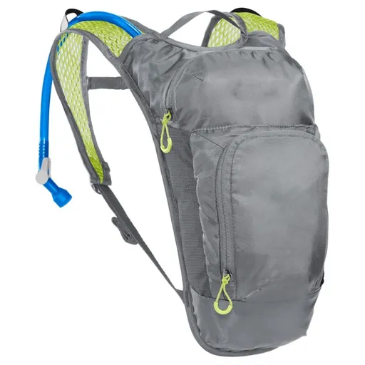 Grey Compact Hydration Backpack Lightweight Cycling Daypack for MTB and Running Breathable Mesh Shoulder Straps Outdoor Sports Bag