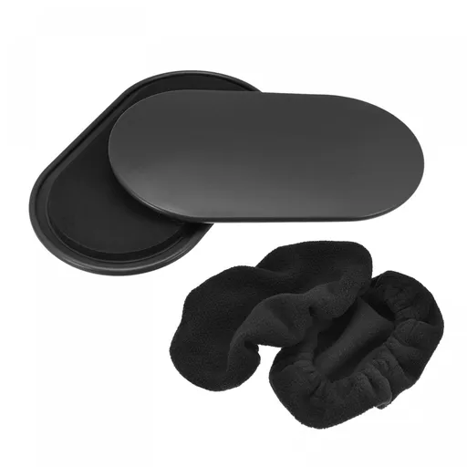 Exercise Core Sliders, Oval Glider Discs with Feet Covers, Dual Sided Usage in Home Gym for Full Body Workout