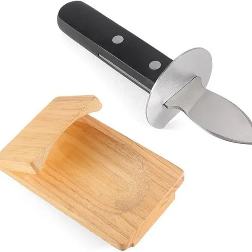 Wood Shucking Clamp Oyster Shucking Protector, Wooden Holder Oyster Shucking Clamp, Oyster Opener Tool for Kitchen Home