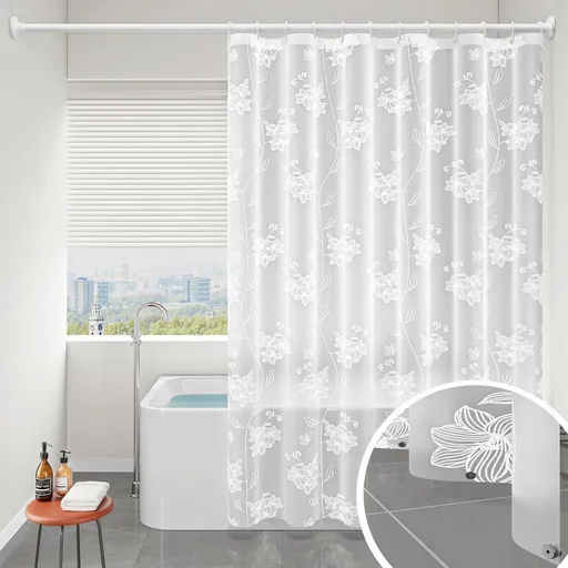 Shower Curtain, 31.5×71 Inch Shower Curtain Liner, Waterproof Plastic Shower Liner, Cute Lightweight Shower Curtain for Bathroom 40.2×70.9 in B
