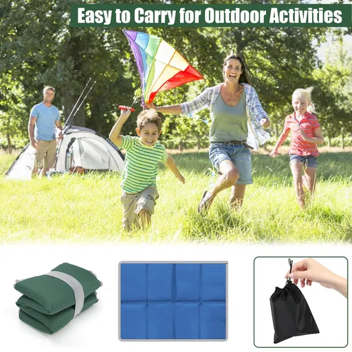 2PCS Camping Cushion Seat, 15x11inch Foam Hiking Seat Pad, Foldable Sitting Mat Waterproof Oxford Cloth Stadium Sitting Pad