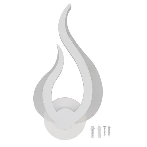 LED Wall Light Flame Shaped Simple Design Acrylic Aluminum Alloy Wall Sconce for Study Corridor Bedroom 85‑265V