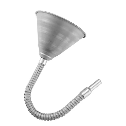 Steel Bendable Universal Spout Funnel with Filter, Funnel with Flexible Pipe, Flexible Galvanized Funnel for All Automotive Oils