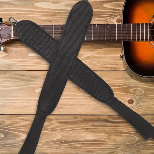 2-Pack Black Replacement Instrument Case Straps, Lightweight and Portable for Guitars, Violins, Ukuleles, and More