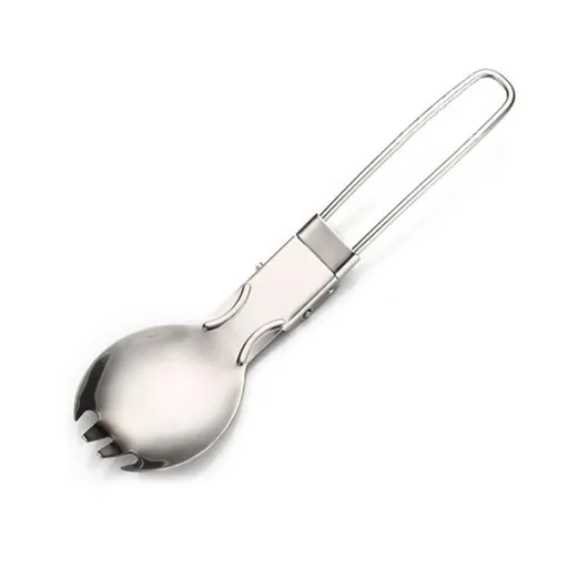 Outdoor Travel Spoon Spork Camping Cutlery Folding Fork Spoon 2 In 1 Outdoor Travel Tableware For Hiking Picnic Trekking Indoor
