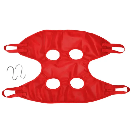 Dog Grooming Sling Multifunctional Pet Grooming Hammock Helper for Bathing Washing Grooming and Trimming NailRed M