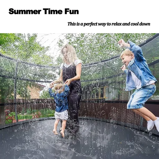 Outdoor Trampoline Water Sprinkler for Kids , Trampoline Accessories Sprinkler 26ft Long for Water Play, Games, Summer Fun in Yards