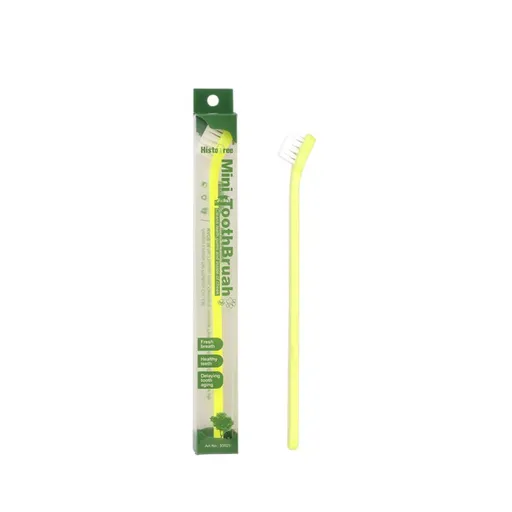 Yellow Pet Toothbrush 5 Pack - PP Single Head Dental Cleaning Brush, Long Handle Oral Care Tool for Dogs and Cats, Easy Everyday Pet Hygiene