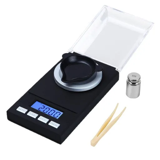 Pocket Jewelry Scale High Precision 0.001g Mini Portable with LED Digital Display Blue Backlit 100g