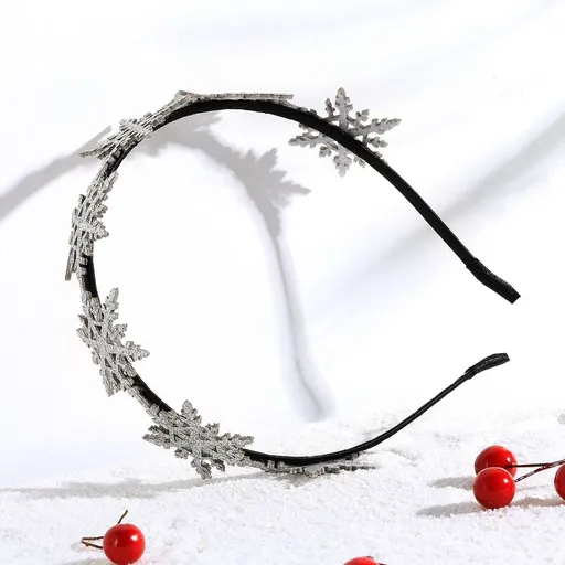 1Pc Plated Silver Hair Band Christmas Snowflake Head Hoop for Party Decoration