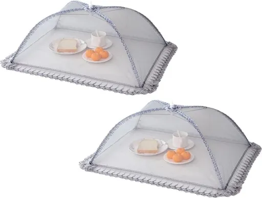 Fly Cover - 2 Pieces - Food Cover - Food Cover - 50 x 70 Cm - High Density - Foldable Food Covers - Food Cover - Perfect Protection For Food - For Barbecues, Picnics & Indoors - Protection Against Flies & Wasps