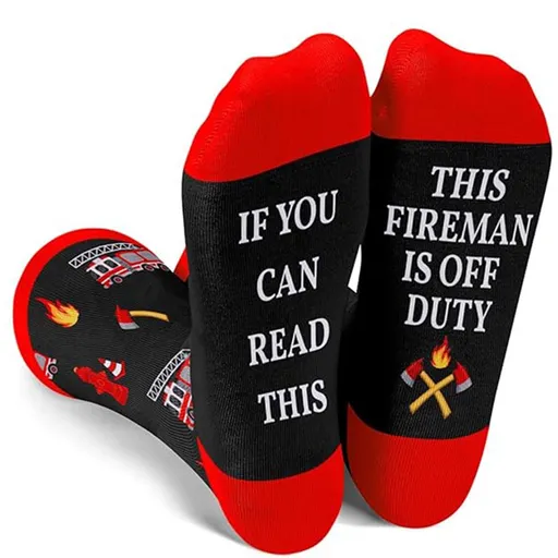 If You Can Read This This Fireman is Off Duty Socks - funny socks - Warm Thick Socks for Men and Women - funny socks - funny socks men 41 46 - funny socks women