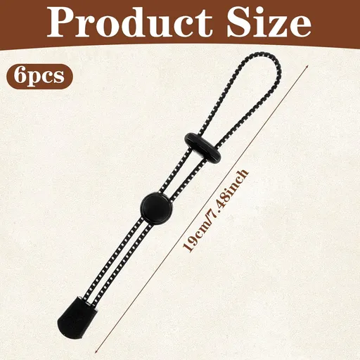 6Pcs Climbing Stick Straps, Adjustable Bungee Cords with Fastener Buckles, Elastic Rope Tie-Downs for Trekking Poles Ski Equipment Backpack & Outdoor Gear Accessory