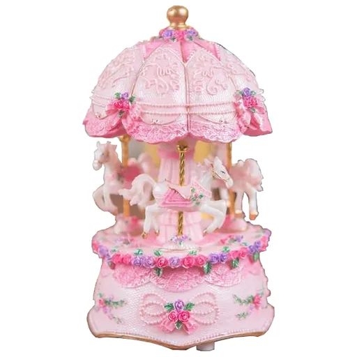 Hod Health & Home Light Up Carousel Music Box - Pink