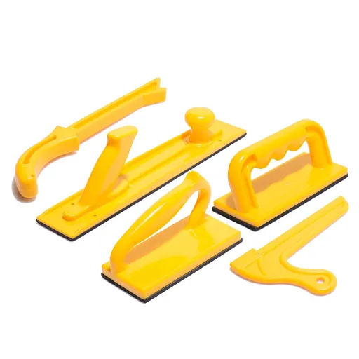 5-Piece Safety Push Block and Stick Set in Vibrant Orange - Essential Woodworking Tools for Router Tables, Jointers, and Band Saws