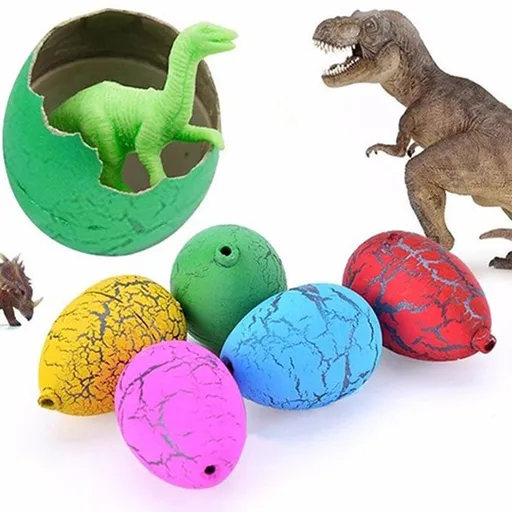 60 Pcs Hatch and Grow Dinosaur Eggs Novelty Magic Large Size Crack Easter Dinosaur Eggs Hatching Toy for Kids Expansion Growing