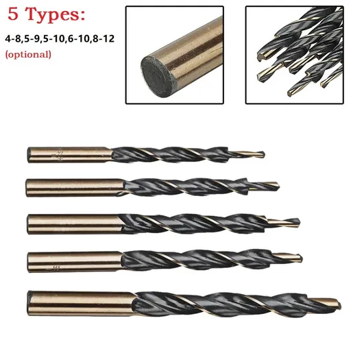 Step Drill Bits Manual Pocket Hole Jig 8-4/9-5/10-5/10-6/12-8Mm Woodworking Tool 45421 45516