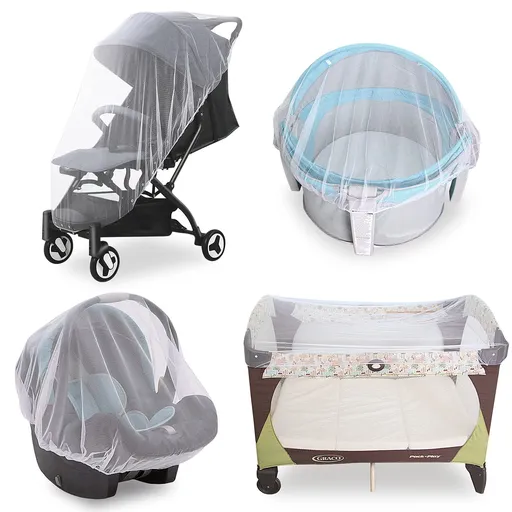 Net for Stroller, Reusable Bug Net for Stroller, Bassinets, Cradles, Playards, Portable & Durable Baby Insect Netting