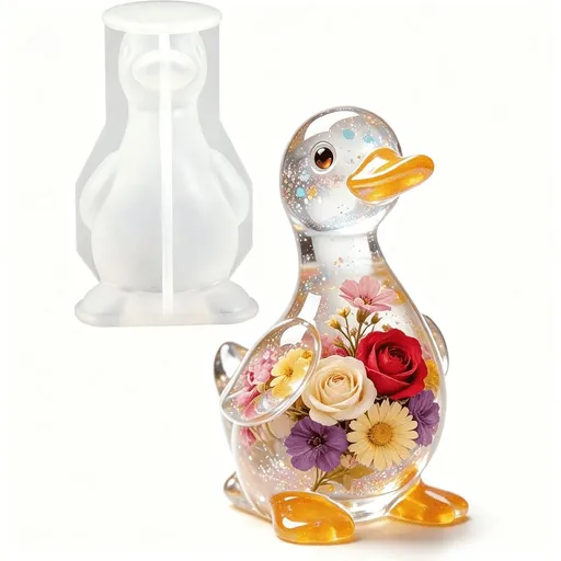 3D Duck Silicone Mold for Resin, Cute Animal Epoxy Casting Mold, Silicone Molds for Resin Crafts, Epoxy Resin Molds, Duck Mold