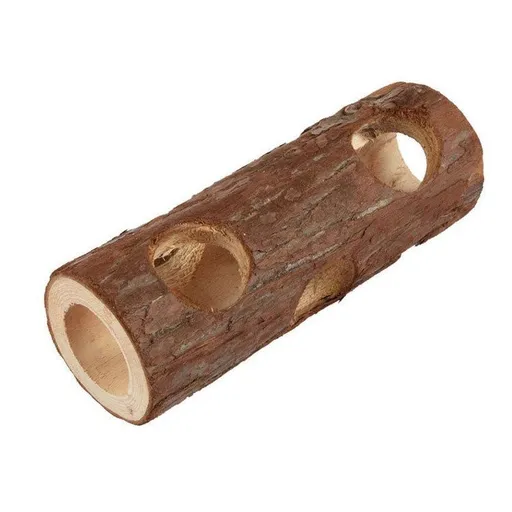 Natural Wooden Hamster Mouse Tunnel Tube Toy Forest Hollow Tree Trunk Mouse Rat and Dwarf Hamster Hanging Bed Hammock