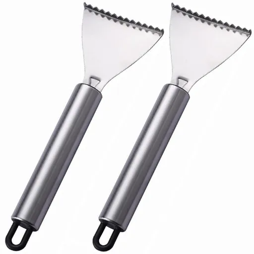 Sharp Stainless Steel Fish Scaler,Multifunction Fish Scale Planer Knife,Fish Scaler Remover Fishs Cleaning Tool Descaler Scales Scraping Tool for Home Market Restaurant (2PCS)