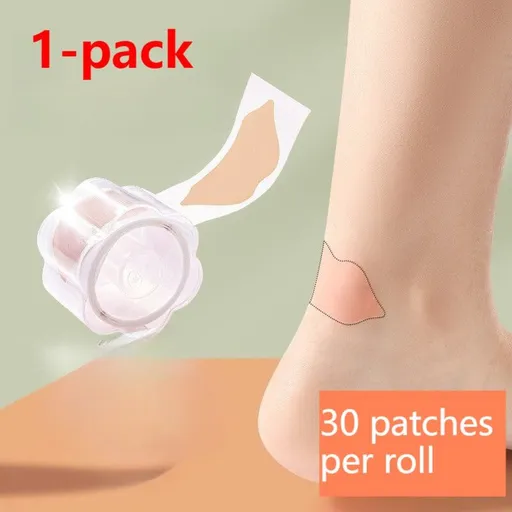 Roll of Invisible Anti-Blister Stickers, Heel Wear-Resistant Pads, Waterproof Multi-Purpose Anti-Friction Tape—Skin-Tone