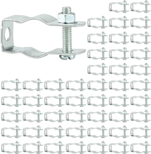 Conduit Hanger with Bolt Features, 1/2 Inch Zinc-Plated Steel, Pack of 50 - Insulated Supports or Threaded Rods for EMT, Rigid Conduits
