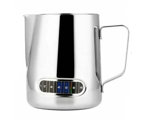 600ml Milk Frothing Thermometer Espresso Coffee Pitcher Stainless Steel Jug
