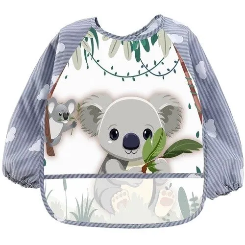 Baby Sleeved Bibs - Protects Clothes During Play & Mealtime, MultiColor