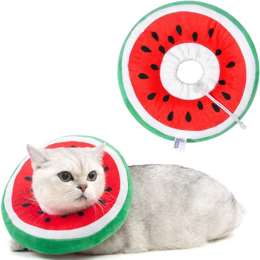 2 Pieces Adjustable Cat Cone Collar Soft Cat Recovery Collar Cute Cat Elizabethan Collars Pet Neck Cone for Kitten and Small Dogs
