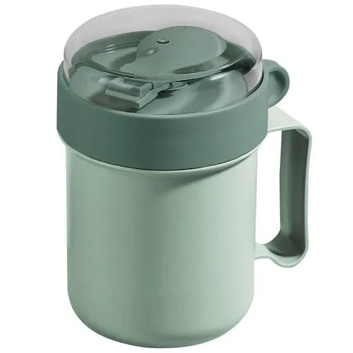 Microwave Soup Mug with Lid and Steam Release Vent,On-The-Go Soup, for Soups, Noodles, Cereal and More