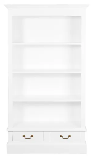 Tasmania 2 Drawer Bookcase (White)