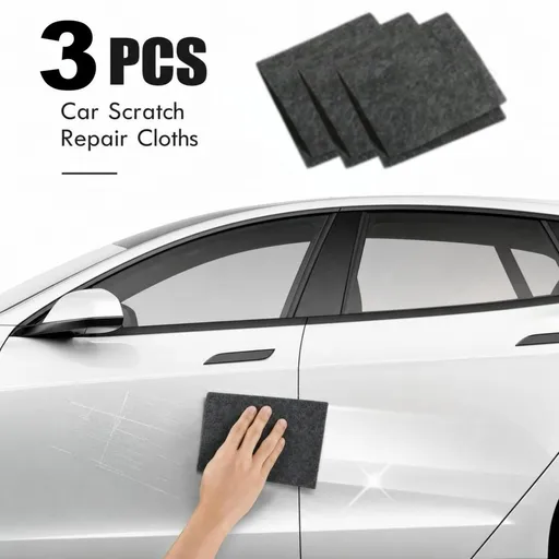 3Pcs Nano Sparkle Cloth for Car Scratch Remover, Portable Reusable Auto Polishing Cloth, Fast Erase Scratches Swirl Marks Bird Droppings, 8x4in