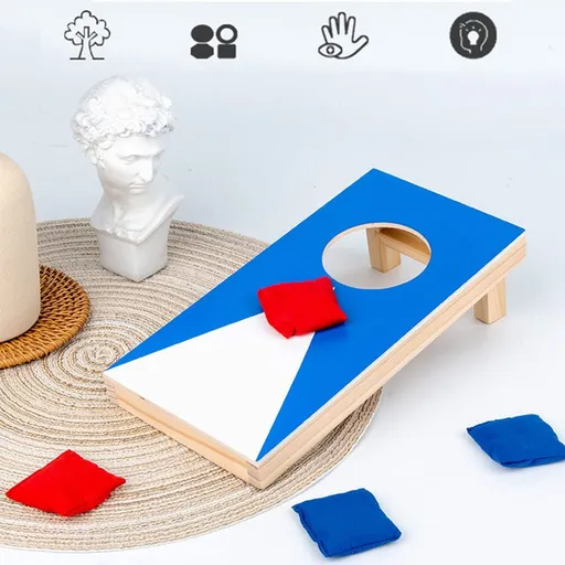 Super Fun, Portable Mini Coated Wood Boards Tabletop Mini Bean Bag Toss Game for Kids and Adults made for a great little gift