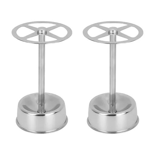 2pcs Stainless Steel Toothbrush Holder Stand with 4 Slots Multi-Purpose Metal Storage Organizer for Home Office Bathroom Vanity Countertop