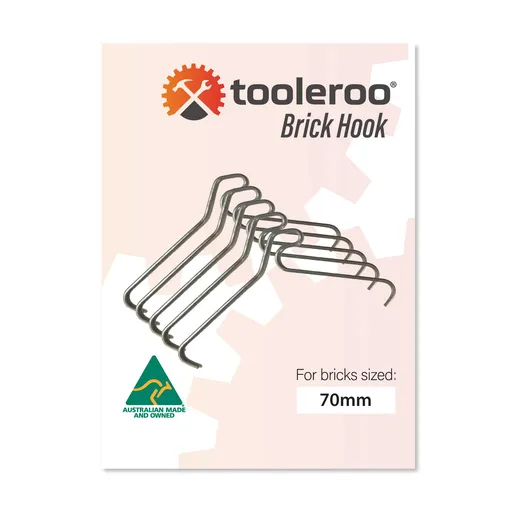 10 Pack 70mm (2.7") Brick Hooks - Wall Crab Clips Hangers For Pictures Plants