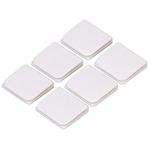6Pcs/Set Shower Splash Curtain Clips White Self Adhesive 4.5x5cm for Home Bathroom Bedroom Living Room Kitchen