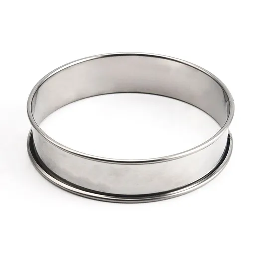 English Muffin Rings, Stainless Steel Crumpet Rings, 4.5 Inch Double Rolled Nonstick Muffin Tart Ring Mold for Home Baking