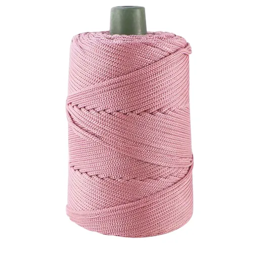 32 Colors Macrame Cotton Cord 200g/7.05oz,100% Natural Handmade 4 Strands Twisted Cotton Rope Polyester Thread Spools for Wall Hanging Plants Hangers Gift Wrapping Tapestry DIY Crafts #I - Hot Pink