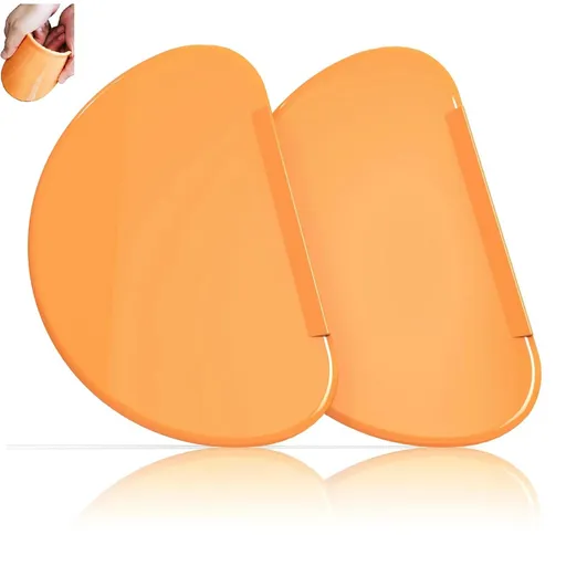 2PCS Flexible Bowl Scraper - 1 Pc | Curved For Shaping Bread or Pastry Dough | Conforms To Any Mixing Bowl | Round Contoured Profile