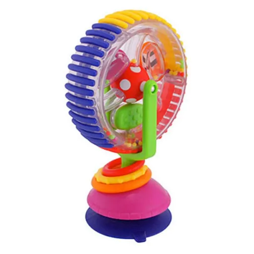 Baby Feeding Three Color Rotating Ferris Wheel Baby with Suction Cup One Year Old Children Ringing Table Toy