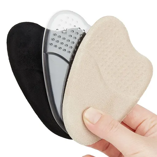 3-Pair Metatarsal Pads for Women, Anti Sliding Foot Pads for Open Toe Shoes, Forefoot pads for women, Ball of Foot Cushions,