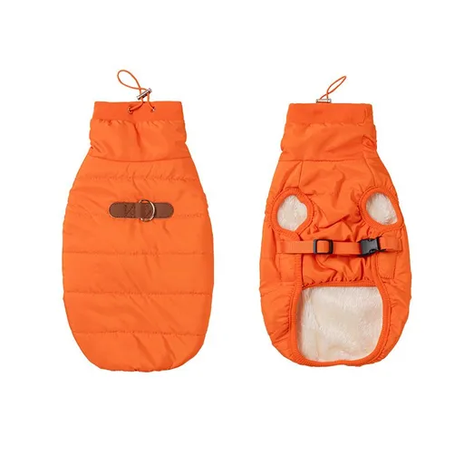 Pet Vest Polyester Warm Coat for Dogs Cats Orange XL