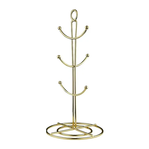 Luxshiny Coffee Mug Holder Metal Cup Stand Modern Coffee Mug Holder Gold Tea Cup Holder Tree Cup Hanger for Kitchen Home